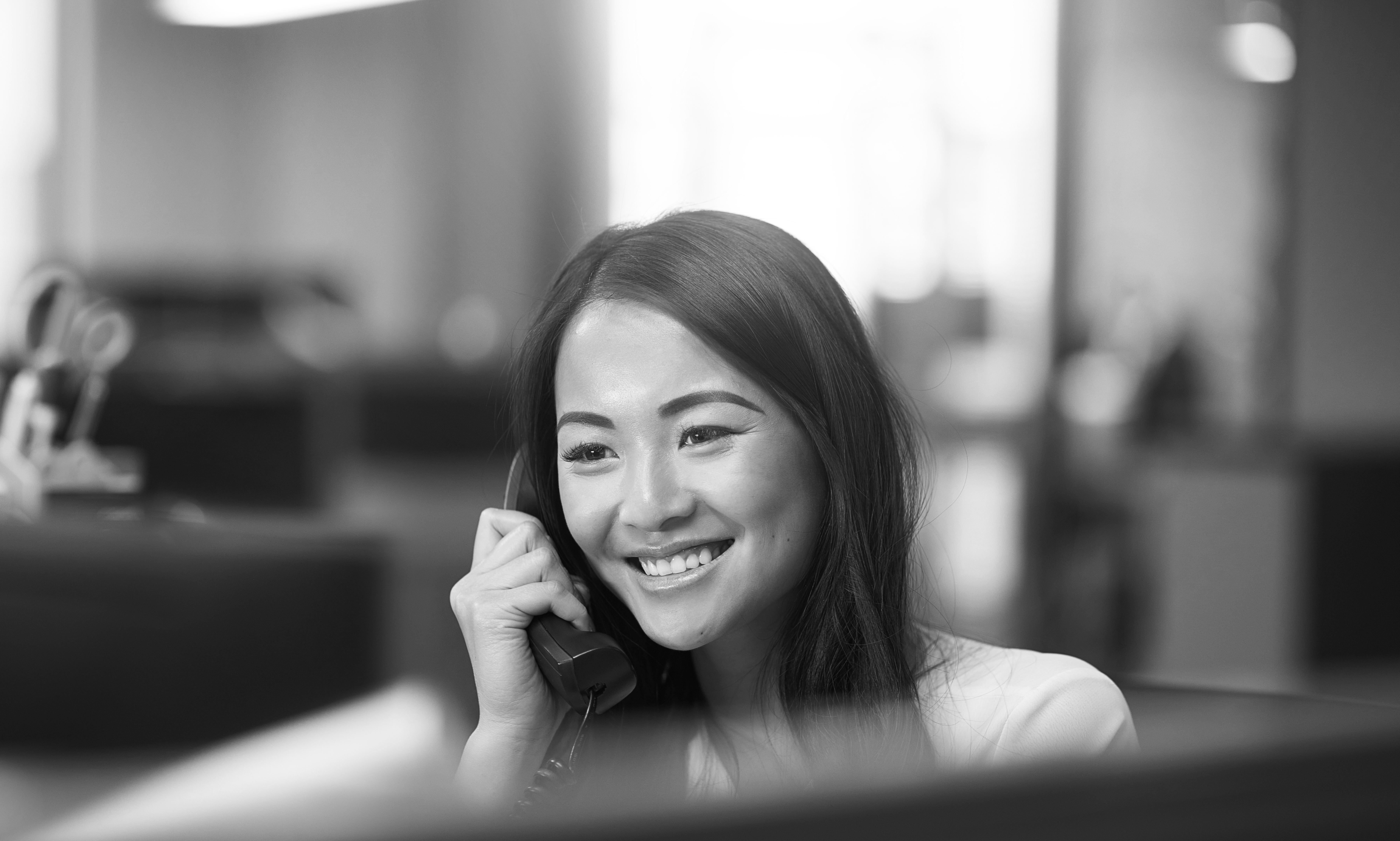 office worker on the phone